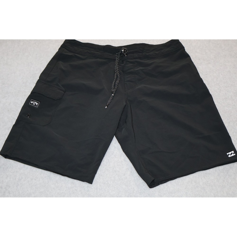 Billabong Board Shorts Mens 32 Black Recycler All Day Pro Cargo Pocket Swim Surf